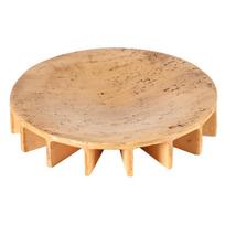 Modern Wabi-sabi Style Imitation Travertine Tall Tray Ornaments Living Room Exhibition Hall Model Room Desktop Decoration Round Storage Tray