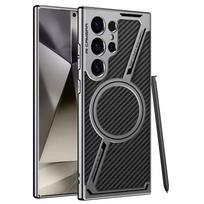 Samsung Galaxy S24 Ultra odinis dengtas dėklas Z formos magnetinis belaidis įkrovimas Apsauga nuo kritimo Dėklai Apsauga nuo kritimo Co For Galaxy S24 Ultra gray