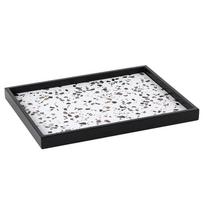 Light Luxury High-end Imitation Horsehair Tray Villa Entrance Ornaments Model Room Bedroom Jewelry Leather Storage Tray Decorations Square - Gravel Tray M07016