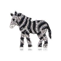 Black And White Striped Pony Brooch Small Animal Brooch Femininity Cardigan Zebra Accessories Now