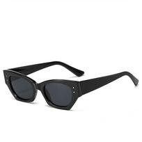 non-polarized Rice Nails Cat-Eye Polygonal Sunglasses Fashionable Ladies Personalized Small Frame Sunglasses Retro Outdoor Anti-UV Sunglasses As shown in the picture