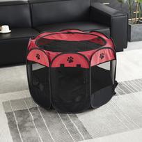 Portable Foldable Pet Tent Kennel Octagonal Fence Puppy Shelter Easy Easy Operation Large Dog Cages Cat Fences Dog Kennel black