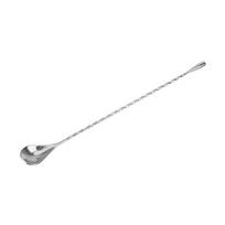 Barmeno įrankiai Baro įrankis Spiralinio rašto maišymo šaukštelis Nerūdijančio plieno Baro ašaros formos šaukštelis Kokteilių maišymo šaukštelis 40cm Silver gray