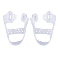 2Pc Silicone Toe Separator Corrector - Feet Toe Spreader Bunion Finger Relief Pad Cushion Soft Medical Grade 1 Pair white