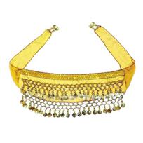 Corgi Belly Dance Hip Towel Decorative Belt Pet Dog Skirt Shake Waist Dance Pet Accessories Dance Chain Clothes Sequin Hip yellow