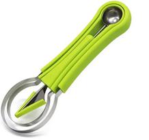 3in1 fruit ball digger Fruit Carving Knife Cutter  Watermelon Slicer Cutter Scoop Fruit Platter Fruit Dish Pulp Separator
