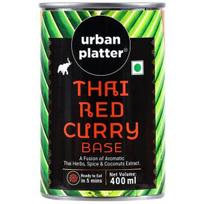 Urban Platter Thai Red Curry Base, 400ml (A Fusion of Aromatic Thai Herbs & Spices with Coconut Milk, Instantly Ready to Eat in 5 mins)