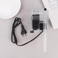 3 viename mažas akvariumo filtras mažo bako filtro pakabos deguonies siurblys vandens valytuvas gray