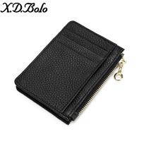 Letters Pebble Pattern Japanese Style Leather Card Holder with Coin Pocket Multi-Card Slot Ultra-Thin Card Holder Zipper juoda