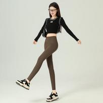 2024 Autumn/Winter High-Waist Slimming Women's Shark Leggings - Hip-Lifting Velvet Yoga Pants XXL