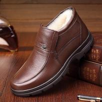 Men's Genuine Leather winter boots White Sheep Fur Boots Warm Casual Shoes Wool Blend winter Shoes zapatos de hombre 38