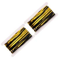 2 Pcs Black Gold Rain Curtain Fringe Backdrop Curtains Tinsel Birthday Decorations Baby Shower Accessories Streamer 250X100CM black