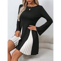 Fashion New Vintage Flare Sleeve Loose Casual Dress Women Elegant Summer A Line Black Sexy Short Dress Women High Waist Slim Female Party Dress 25923 S juoda