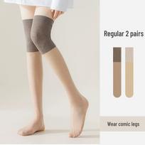 5 Pairs Ultra-Thin Anti-Snag Air-Conditioning Over-the-Knee Socks with Knee Pads 2 pairs upgraded knee pads