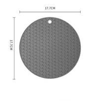 Auspicious Clouds Waves Silicone Table Mat Tableware Pad Padding Mat Coasters Christmas Decoration Kitchen Accessories Placemats L gray