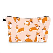 Women Dog Print Cosmetic Bag Toiletries Organize Travel Storage Case ARI