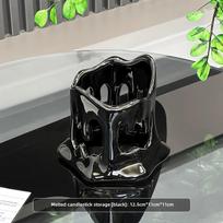 Ceramic Makeup Brush Bucket Pen Holder Storage Case Bedroom Desktop Key Storage Box Storage Jar Ceramic Handicrafts Ornaments juoda
