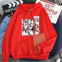 Tokyo Avengers Hanamiya Ichigo, Fleece Hoodie Print Sweater XS raudona