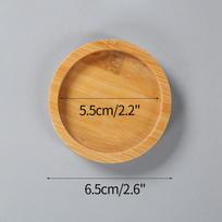 Bamboo Wood Flower Pot Tray 10 Style Creative Saucer Plant Tray Holder Home Decor  Mini Plant Stand Favor Succulent Pot Tray beige
