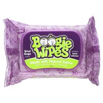 Boogie Wipes, švelnios fiziologinio tirpalo nosies servetėlės, vynuogių skonio, 30 vnt. blue