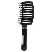 Hair Brush Hair Comb Detangling Hair Brush Bristle&Nylon Women Wet Massage Comb Curly Hairdressing Salon Styling Tools black