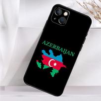 Azerbaidžano vėliavos telefono dėklas, skirtas „iPhone 16 15 14 13 12 11 Pro Max Mini X XR XS Max 7 8 Plus“ galiniam dangteliui iPhone 13Pro MAX gray