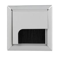 Square Aluminium Desk Computer Wire Cable Tidy Outlet Insert Hole Top Cover Small