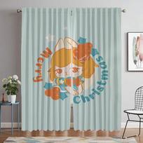 Kawaii Skullpanda Tulle for Bedroom Blackout Curtain for Room 2 Panel Partition Anti-mosquito Curtains Home Interior Curtains W50xH70cmx2pcs-CL gray