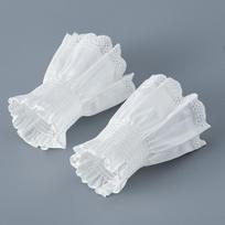 Fashion Shirt Fake Collar+Fake Sleeve Set for Women and Mens Cotton Half Shirt Detachable Collar Fake Cuff Decorative