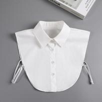 Front Tie Fake Collar Shirt Detachable Denim Blouse Sweater Detachable Shirt Collar False Collar Lapel Women Top Collars Decor