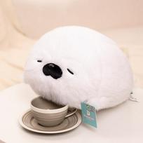 Creative Sea Otter Headset Seals Plush Toy Super Soft Stuffed Animals Sea Fish Doll Baby Sleeping Pillow Sofa Cushion Decor white