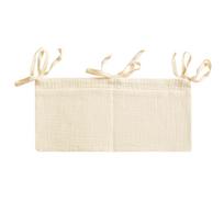 New Portable Baby Crib Storage Bag Multifunctional Newborn Bed Headboard Organizer For Kids Baby Bedding Diaper Bag 38X18cm smėlis