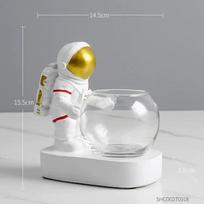 Kūrybingas astronautas stiklinė vaza hidroponikai derva dekoracija augalų vazonas nešiojamas modernus paprastas kavinės svetainės nardytojo dekoratyvinis gray