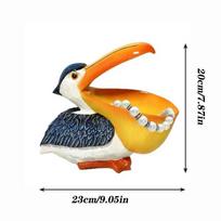 Nordic Animal Bird Figurine Pelican Jewelry Key Storage Creative Resin Toucan Statue Home Living Room Office Table Decoration
