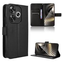 Leather Flip Cover for Xiaomi Poco F6,Poco F6 Pro 5G PU Leather Lanyard Flip Card Clip Protective Case for Xiaomi Poco F6 juoda