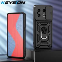 KEYSION Shockproof Armor Case for OnePlus 13R 5G 1+13R Slide Camera Protection Ring Stand Phone Back Cover for OnePlus Ace 5 Pro for OnePlus 13R juoda
