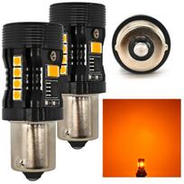 2 vnt. P21W LED lemputė BA15S 12V be klaidos, oranžinė Off-Road