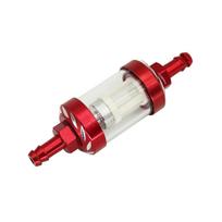 8 mm CNC aliuminio lydinio stiklo dujų kuro benzino alyvos filtras, skirtas „Dirt Pit Bike“ 125/140/150/160cc CRF70 90 110 TTR100 110 KLX65 raudona