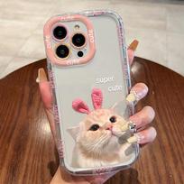 Mobiliųjų telefonų dėklai iPhone 11 13 XR 15 Pro Max 12 14 Pro Max dėklas iPhone 16 7 Plus 8 Plus XS Max Animacinis raštas Apsauga nuo kritimo Atspari smūgiams iPhone 6&6s balta