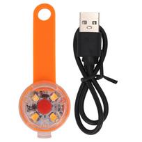 LED šunų šviesos pakabukas, įkraunamas per USB, IPX7 atsparus vandeniui, 3 šviesos režimai, šunų antkaklio šviesa, skirta augintinio krepšiui oranžinė