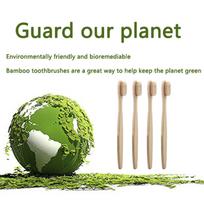 8 In 1 Bamboo Toothbrushes Cleaning Gum Sustainable Soft Bamboo Toothbrushes Black juoda