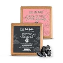 Nat Habit Šviesinantis Pienas-Erškėtuogių ir Detoksikuojanti Aktyvuotos Anglies Sviestinis Muilas Voniai, Pagamintas Šaltuoju Būdu Detoksikacijai (125g x 2, Kombinuotas)
