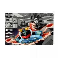 Goldrake Goldorak Anime Mazinger Z Metalinis skardinis ženklas Stačiakampis UFO Robotas Grendizer Ženklai Plaketas Baras Kavinė Restoranas Sienos Meno Dekoras 20x30cm blue
