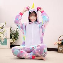 Gyvūnų katės Tigras Kigurumi Vienaragis Onesie suaugusiems paaugliams, moterims, vyrams, pižamoms, juokingoms flanelinėms, šiltoms, minkštoms miegui. XL