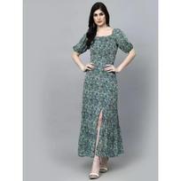 Women Top Tunic Fit and Flare Red, Multicolor Dress Kurta Long Dress Party Wear SC-1840 S