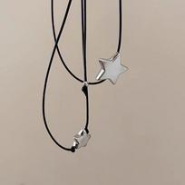Y2K reguliuojama virvė Star Pendant Choker karoliai Pentagramos raktikaulio grandinėlė moteriški papuošalai gimtadienio dovana 1pc