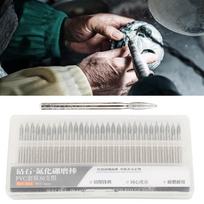 30 vnt. 150 grūdėtumo smailūs deimantiniai šlifavimo antgaliai 3 mm elektriniam šlifuokliui, drožybos įrankiai jadeitui, akmeniui graviruoti