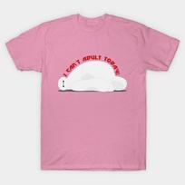 T Shirt Women Baymax Cant Adult Today Harajuku Print Kawaii Tshirt Summer Short Sleeve Female T-Shirt Top Tee S rožinė