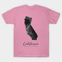 T Shirt Women California State Map Harajuku Print Kawaii Tshirt Summer Short Sleeve Female T-Shirt Top Tee S rožinė