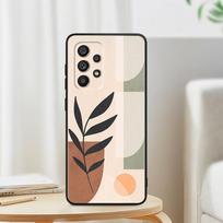Vintage Flower Leaves For Samsung Note 20 10 Ultra Plus A31 A14 A12 A70 A34 A25 A04 A05 A15 A24 5G Black Back Phone Case Samsung A25 4G gray